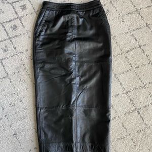 Leather Pencil Skirt